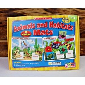 Learning K-2 Animals and Habitats Mats by Scholastic 2011 Activity Toddler